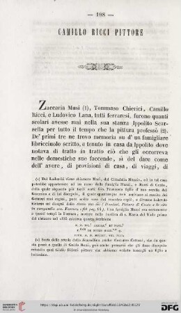 Camillo Ricci, pitorre