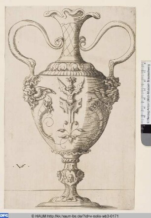 Vase mit zwei Henkeln