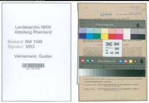 Entnazifizierung Gustav Vennemann , geb. 28.02.1896 (Friseur)