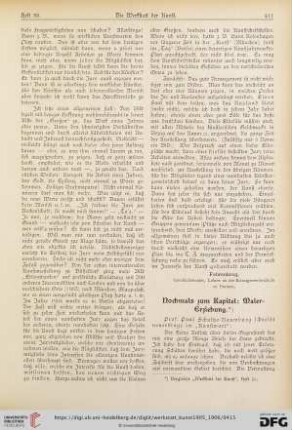 Nochmals zum Kapitel: Maler-Erziehung