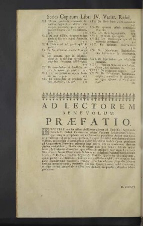 Ad Lectorem benevolum praefatio.