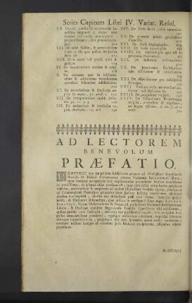 Ad Lectorem benevolum praefatio.