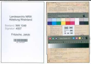 Entnazifizierung Jakob Fritzsche , geb. 26.05.1885 (Inspektor)