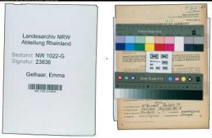 Entnazifizierung Emma Gelhaar , geb. 26.10.1908 ()