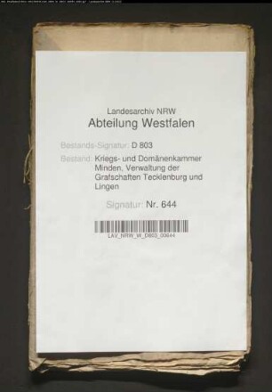 Das Kolonat Claus auf der Horst zu Lotte