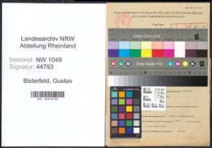 Entnazifizierung Gustav Bisterfeld , geb. 30.08.1883 (Angestellter)