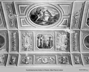 Decken- und Wanddekoration mit mythologischen Szenen : Decke
