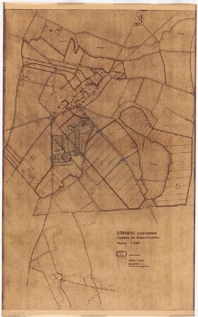 Neubauernhof Börnicke: Lageplan der Neubauernstellen 1:5000