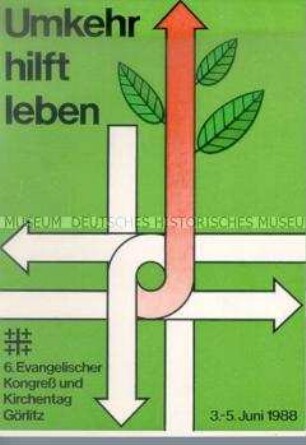 Schmuckblatt zum Kirchentag 1988 - Sachkonvolut