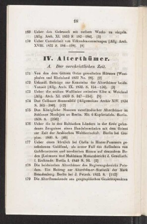IV. Alterthümer.