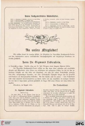 Nachruf Dr. Sigmund Lichtenstein