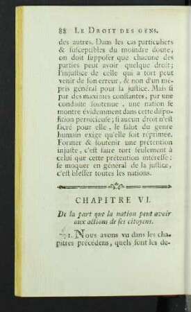 Chapitre VI. de la part que la nation peut avoir aux actions de ses citoyens.