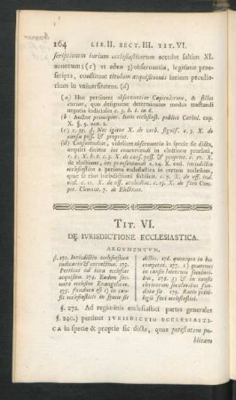Tit. VI. De Iurisdictione Ecclesiastica