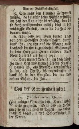 Von der Gewissenhaftigkeit.
