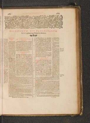Digestorum Sev Pandectarum, Liber quinquagesimus & ultimus.