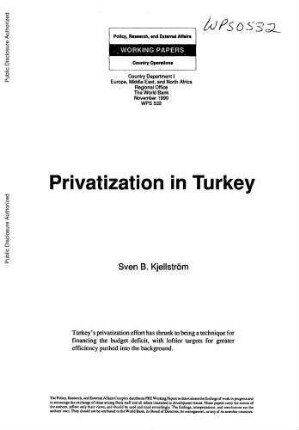 Privatization in Turkey