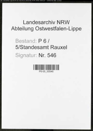Sterberegister Standesamt Castrop-Rauxel Rauxel