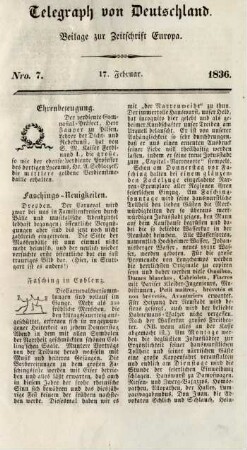 Nro. 7. - 17. Februar 1836