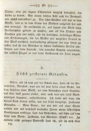 5. Höchst zerstreute Gedanken