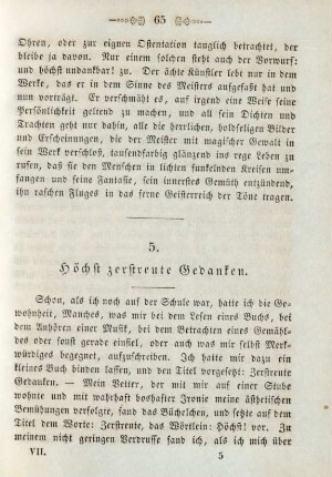 5. Höchst zerstreute Gedanken
