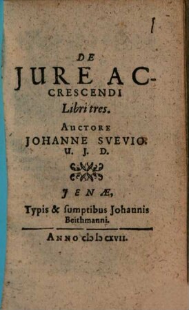 De iure accrescendi libri tres