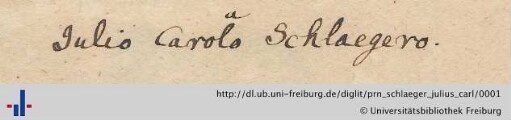Autogramm (Aus: UB Freiburg, A 1210)