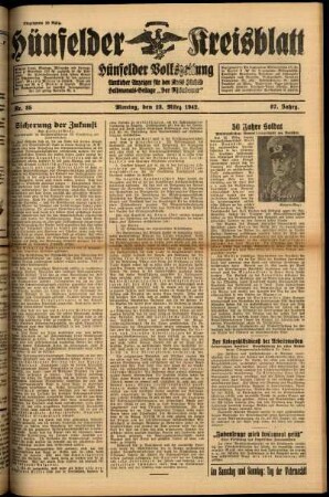 Ausgabe vom Montag, den 23. März 1942.