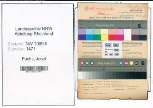 Entnazifizierung Josef Fuchs , geb. 24.08.1901 (Spark.Angestellter)
