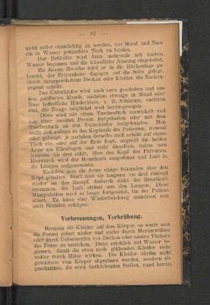 Verbrennungen, Verbrühung.