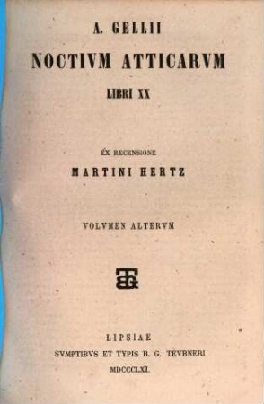 A. Gellii noctium Atticarum libri XX. 2