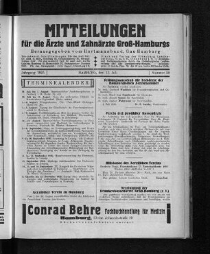 Jahrgang 1925, Hamburg, den 12. Juli, Nummer 28