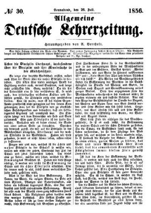 Ueber die Disciplin überhaupt, insbesondere über die Disciplin und ihre Missbräuche in der Mädchenschule