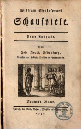 William Shakespear's Schauspiele, 9