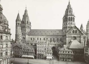 Mainz, Dom : Mainz. Dom Sankt Martin und Stephan. Ansicht von Norden