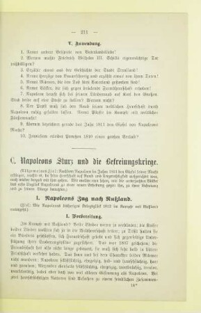 C. Napoleons Sturz und die Befreiungskriege