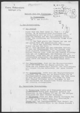 Wiesensteig mit Mühlhausen/Täle, Drackenstein und Hohenstadt: Visitationsbericht mit Pfarrbericht 1955