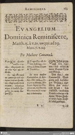 Evangelium Dominica Reminiscere