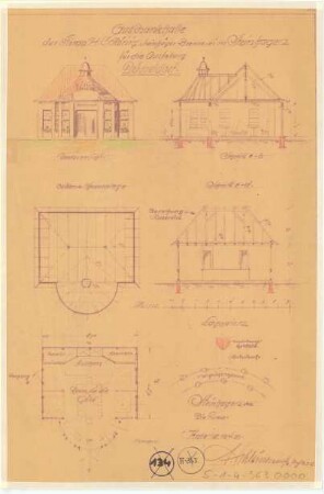 Ausschankhalle der Firma H.C.König, Steinhäger-Brennerei in Steinhagen für die Ausstellung in Düsseldorf