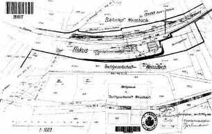 Weißbach (Württ): Empfangsgebäude Verwaltungsgebäude Lageplan (Verwalt.-Geb.,Güterschuppen)