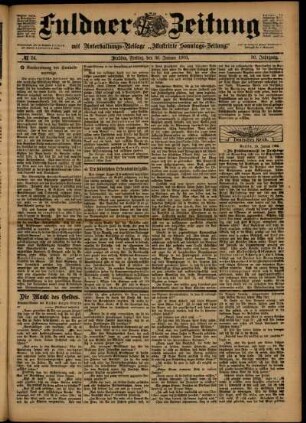 Ausgabe vom Freitag, den 30. Januar 1903.