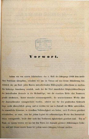 Carl Christian Schmidt's Jahrbücher der in- und ausländischen gesammten Medicin. 57. 1848