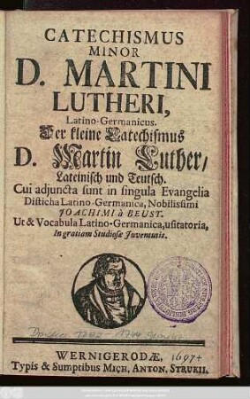 Catechismus Minor D. Martini Lutheri, Latino-Germanicus