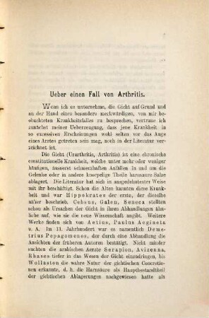 Ein Fall von Arthritis