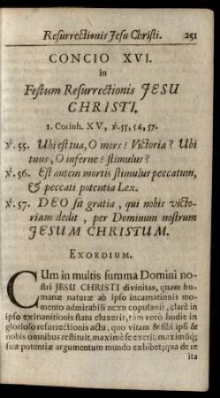 Concio XVI. in Festum Resurrectionis Jesu Christi.