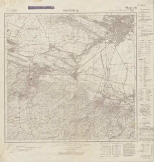 4232 (alte Nr.: 2381) Quedlinburg, Meßtischblatt (4cm - Karte)