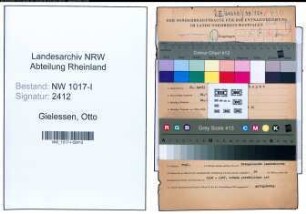 Entnazifizierung Otto Gielessen , geb. 21.04.1903 (Lehrer)