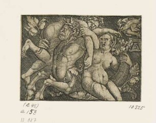 Zierleiste mit einem Nereide tragenden Triton