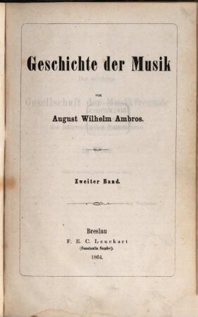 Geschichte der Musik. 2