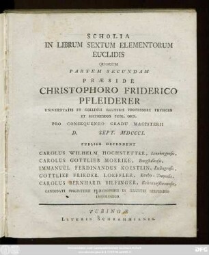Ps. 2: Scholia In Librum Sextum Elementorum Euclidis : Quorum Partem ...