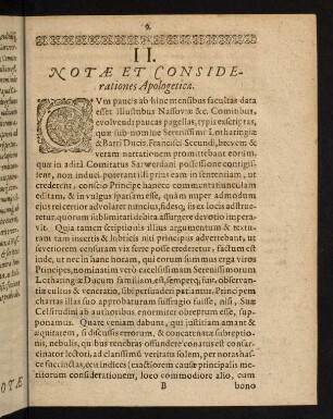 9-33, II. Notae et Considerationes Apologetica